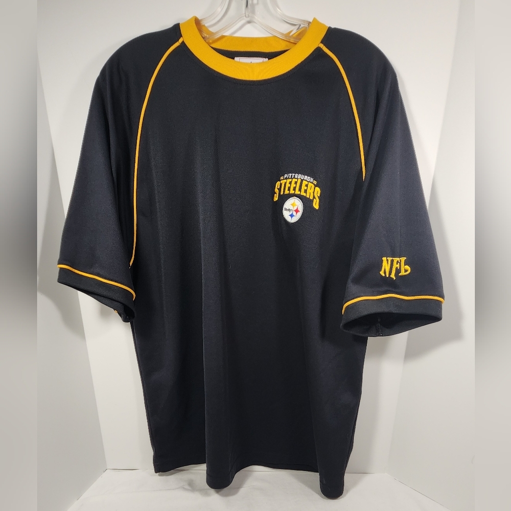 NFL Pittsburgh Steelers Microfiber Short Sleeve Shirt Men’s Large Black